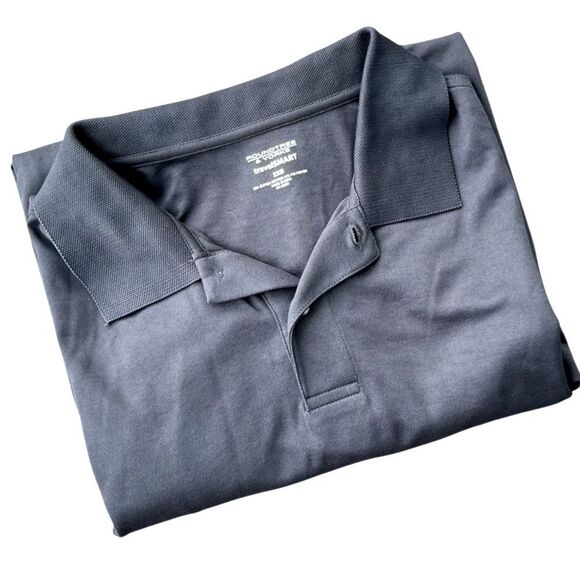 Roundtree & Yorke travelSMART Polo Shirt 2XB Supima Cotton Gray - Picture 1 of 9